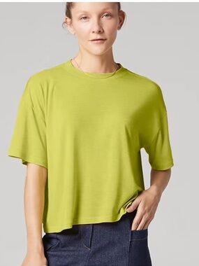 Allbirds Women's Cropped TrinoXO Tee Shirt Sungold XXXL 3X NWT
